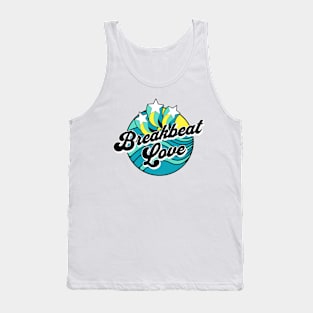 BREAKBEAT  - Love Waves Stars (Black/yellow/blue) Tank Top